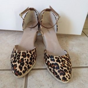 Nine West Leopard Wedges